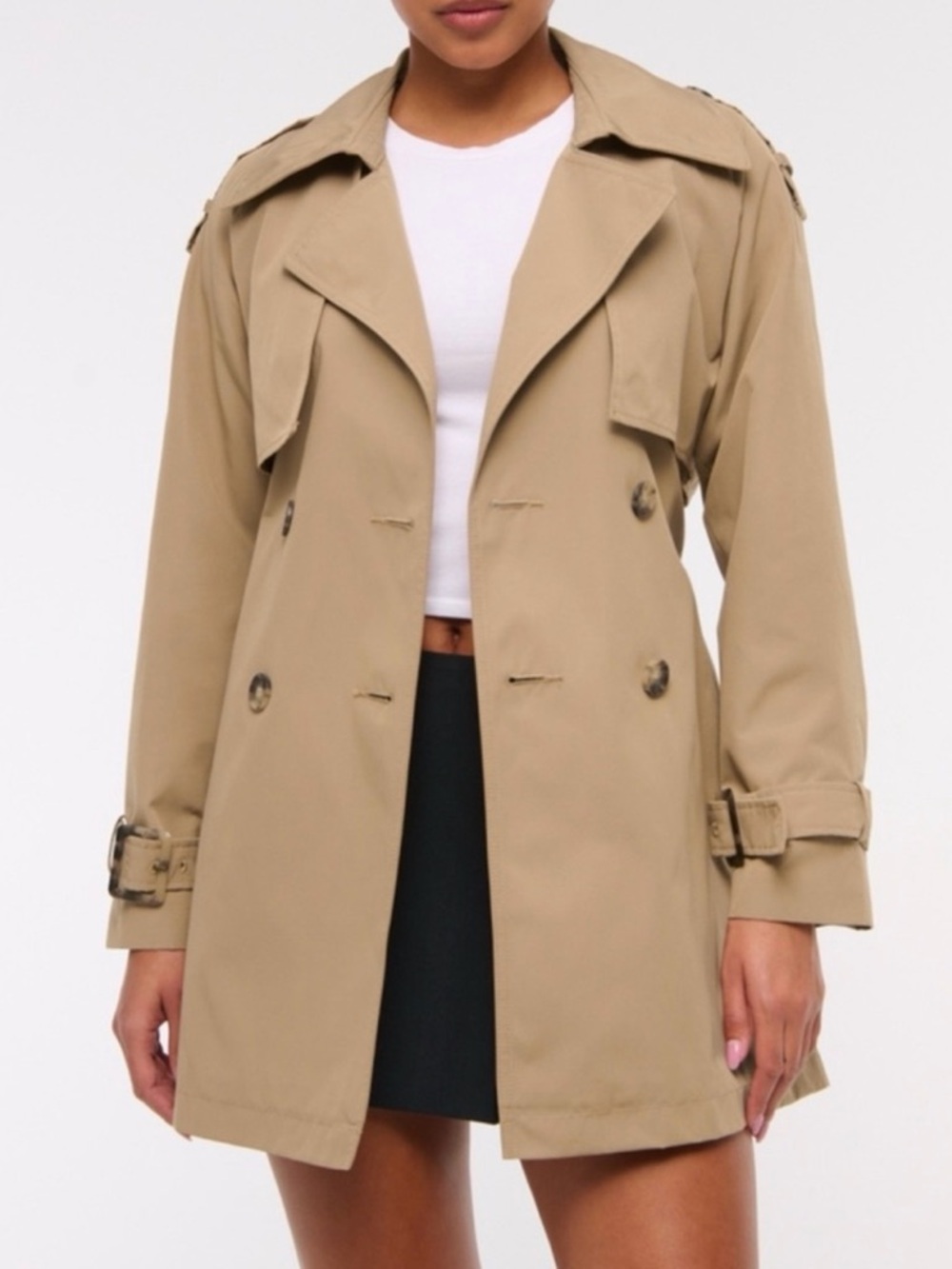 Abercrombie Mid-Length Trench Coat XXS